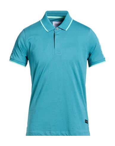 Man Polo shirt Turquoise Size XXL Cotton