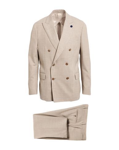 Man Suit Beige Size 42 Wool