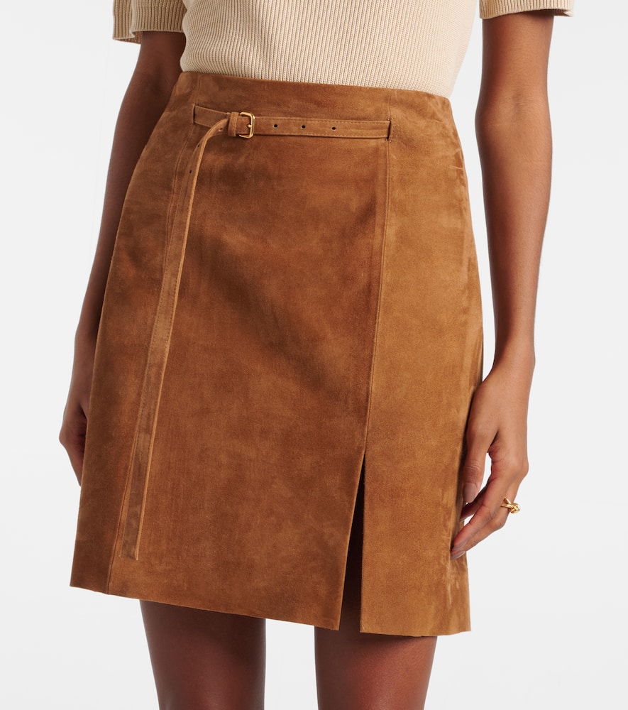Suede miniskirt