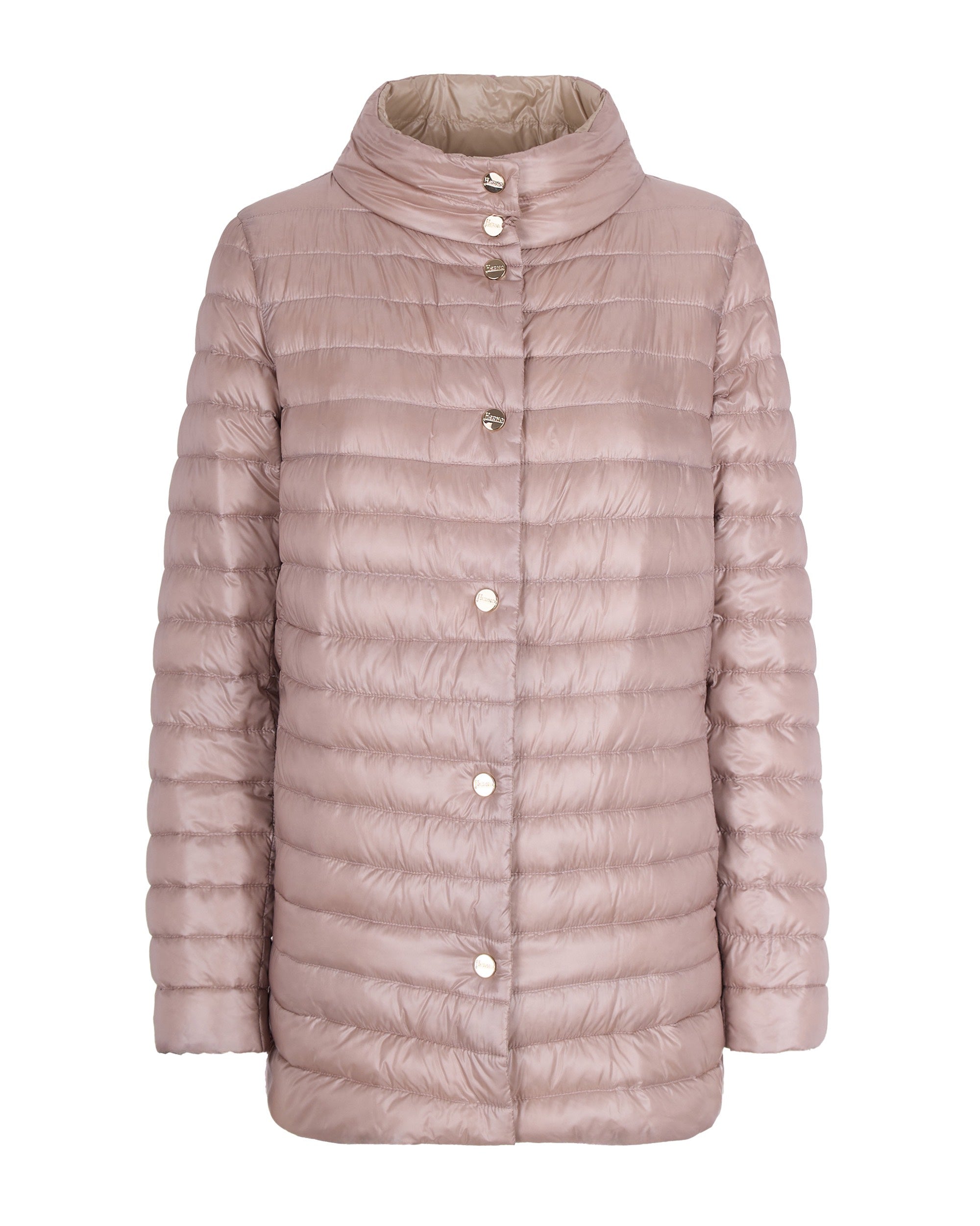 Quilted Reversible Down Jacket — Pink