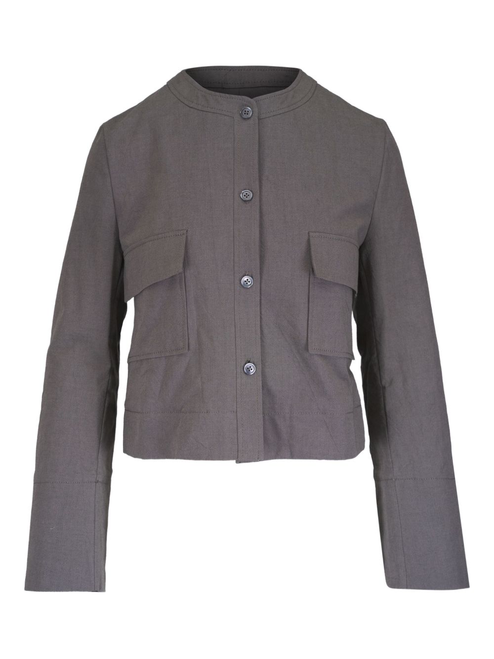 Odeeh collarless jacket - Grey
