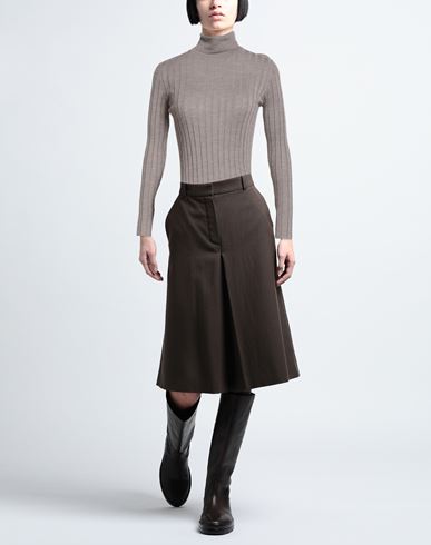 Woman Turtleneck Taupe Size 6 Merino Wool