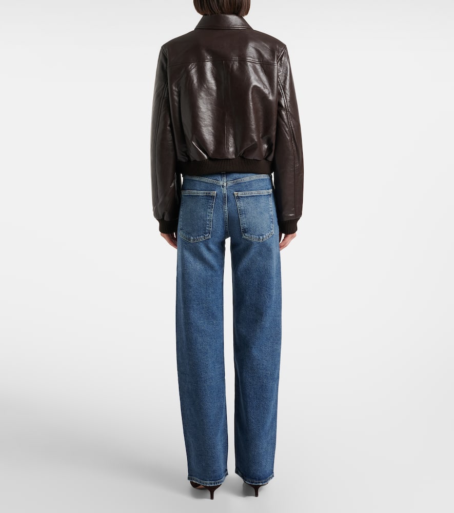 Lola leather bomber jacket