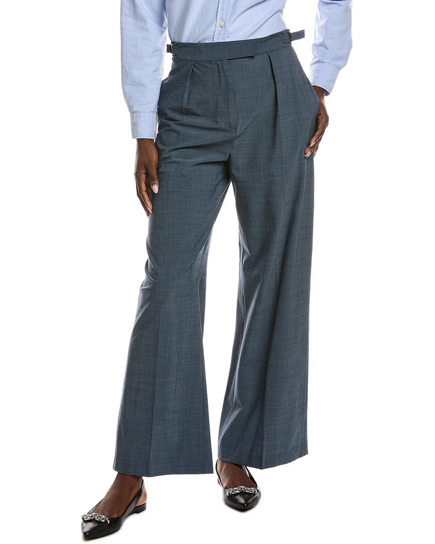 Pleated Wool-Blend Pant