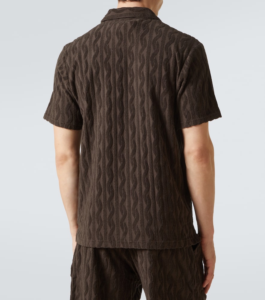 Faustino cotton terry jacquard polo shirt