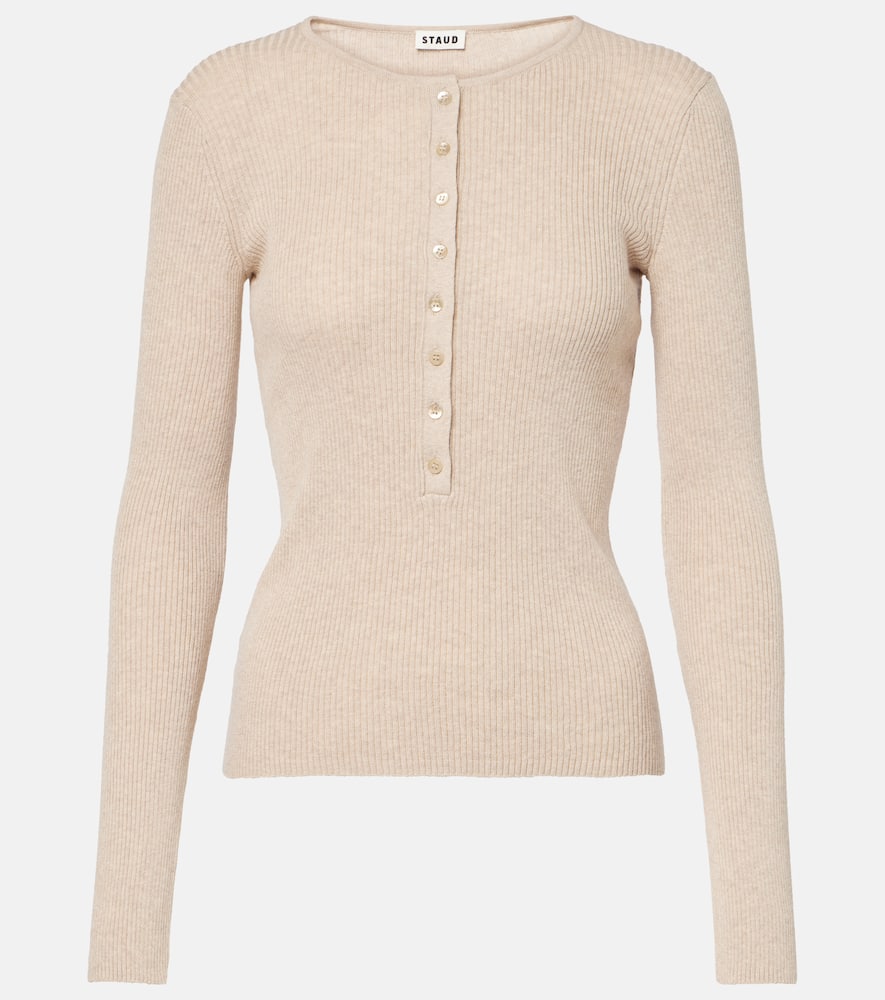 Macaw cotton and cashmere Henley shirt