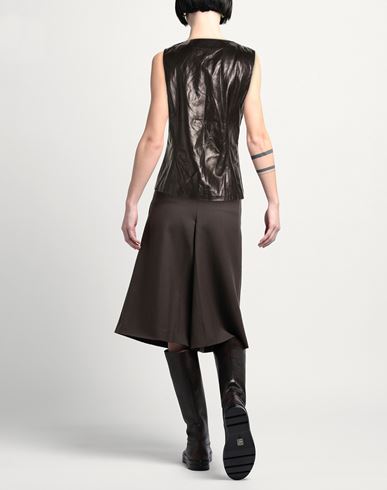 Woman Top Black Size 4 Leather