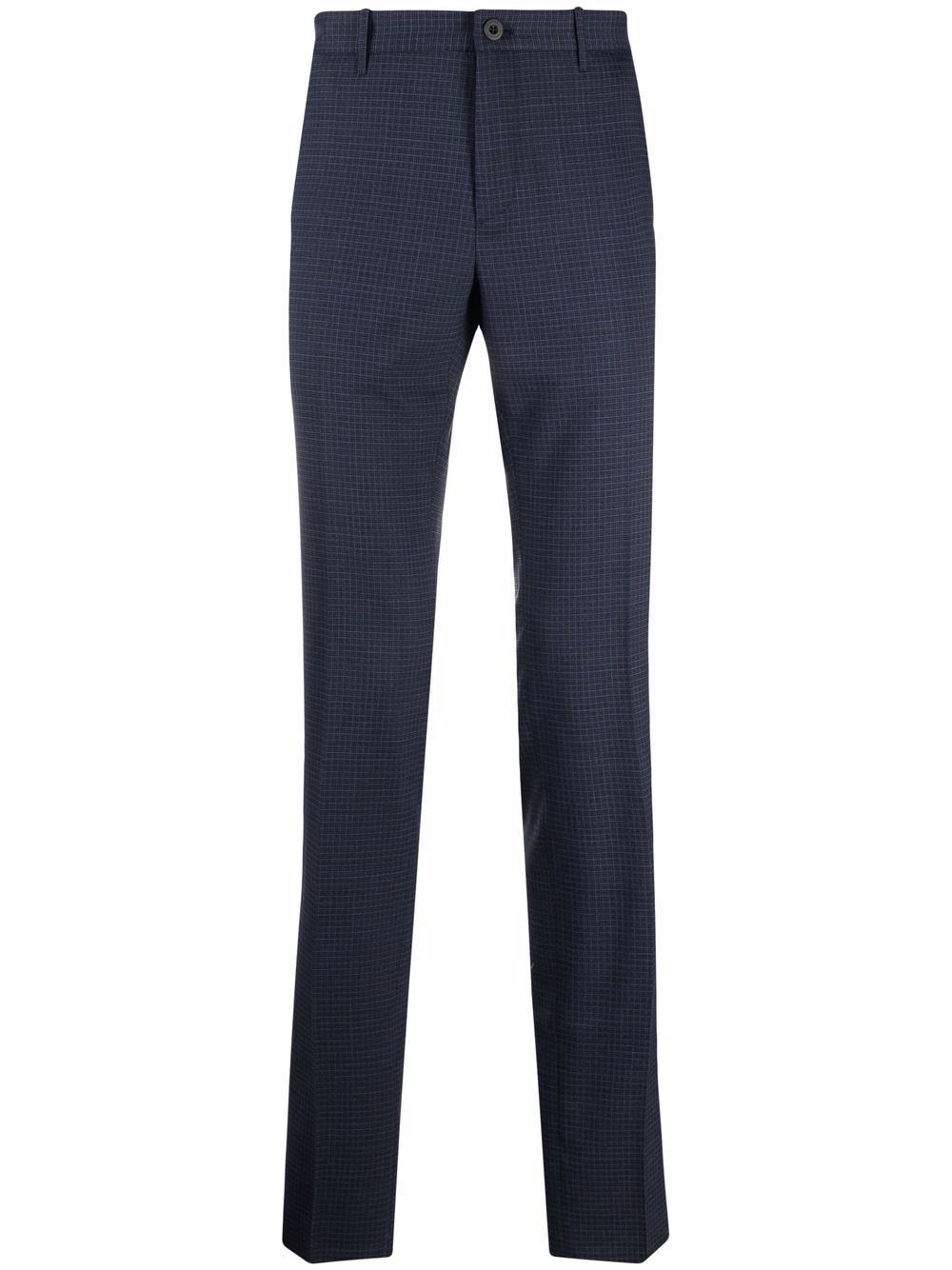 Incotex micro-check print trousers - Blue