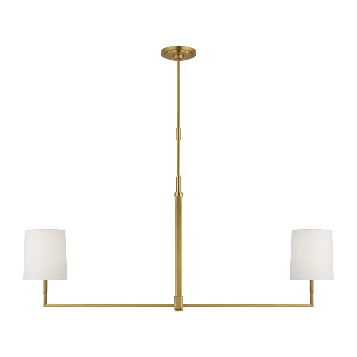 Burnished Brass Linear Chandelier from the Danica Collection