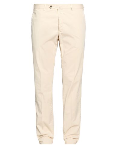 Man Pants Beige Size 40 Cotton, Elastane