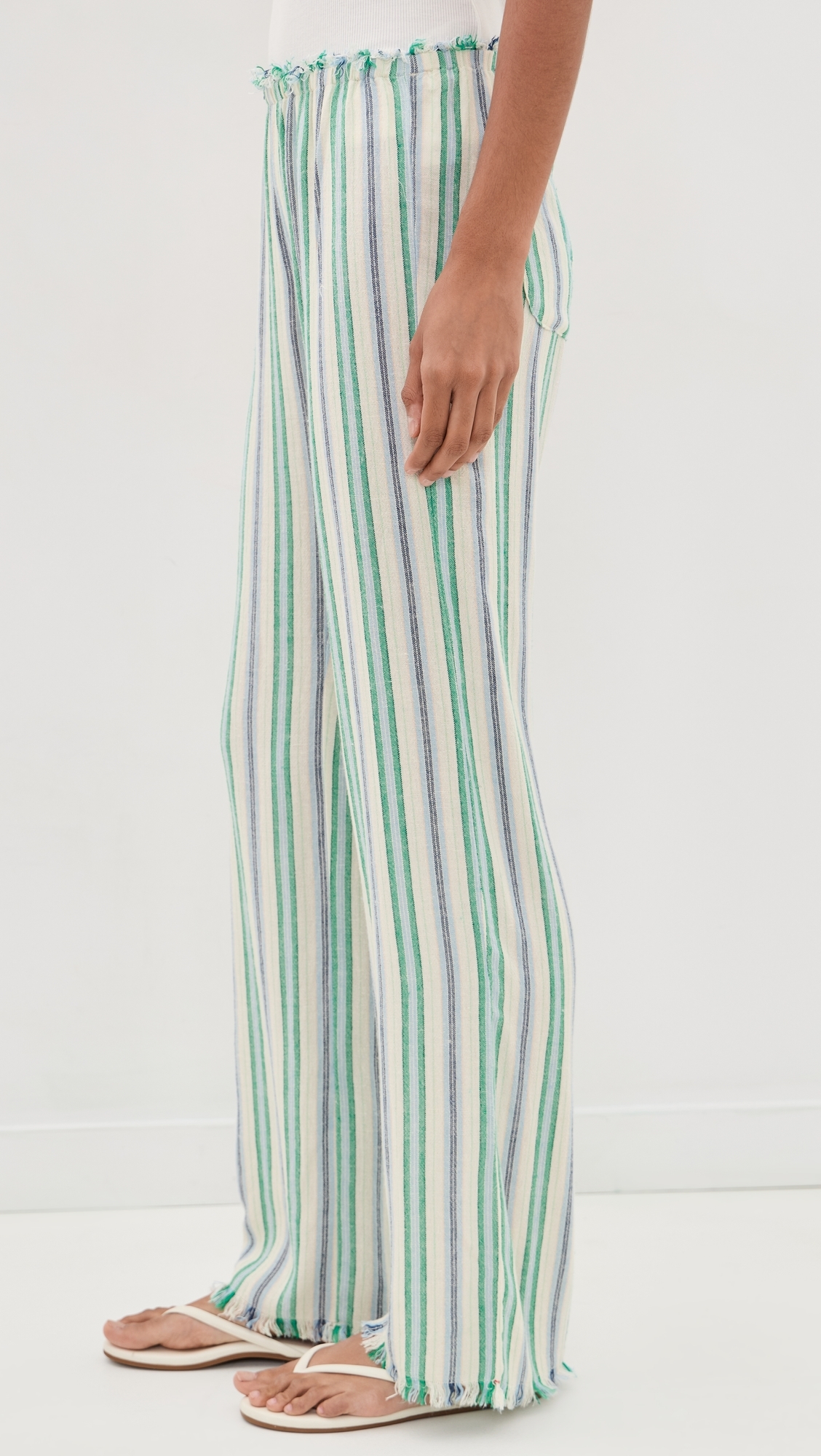 Joseph Pants Blue Moss Stripe