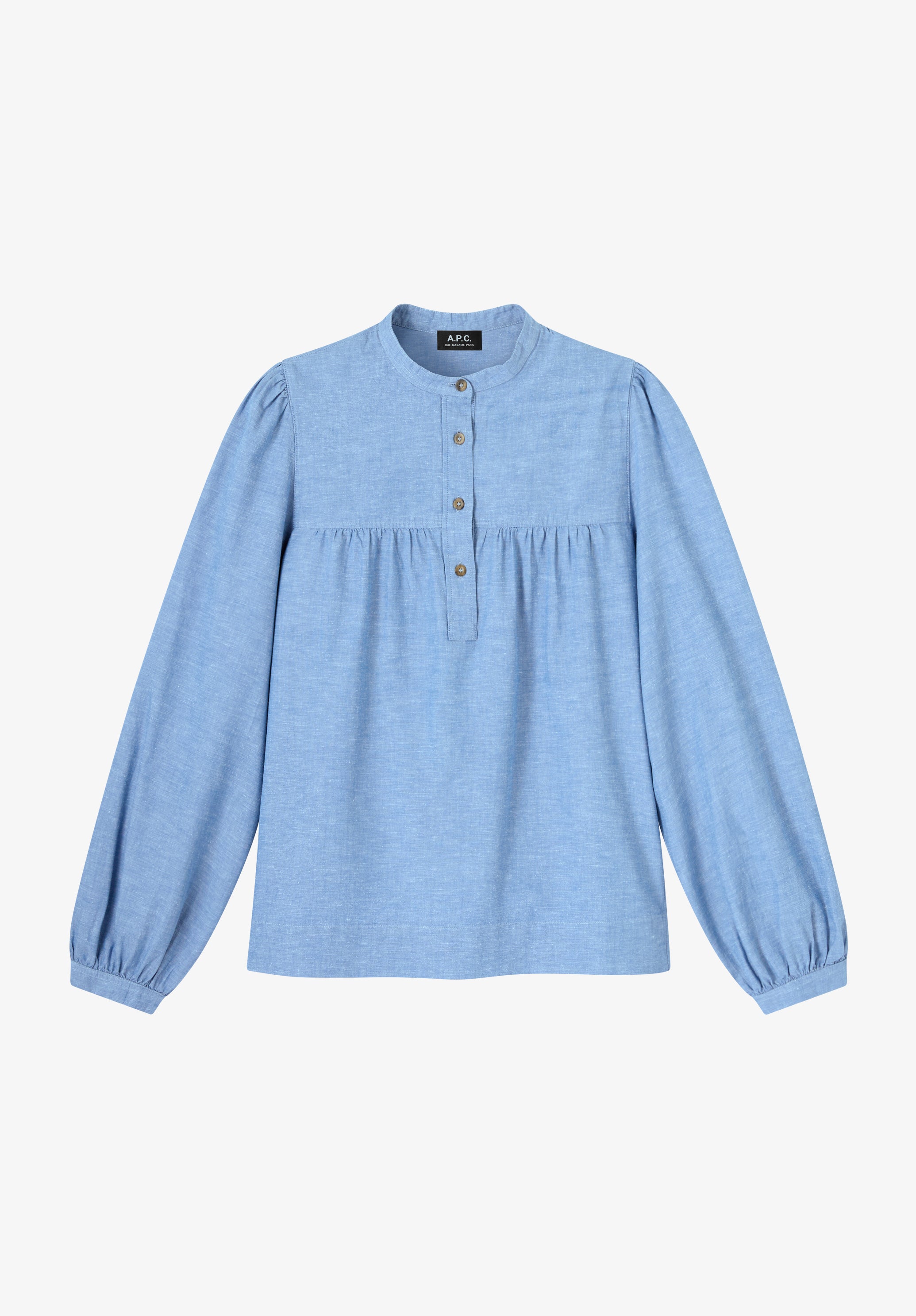 A. P.C. Women's Baby Doll blouse Size: 34 in Blue