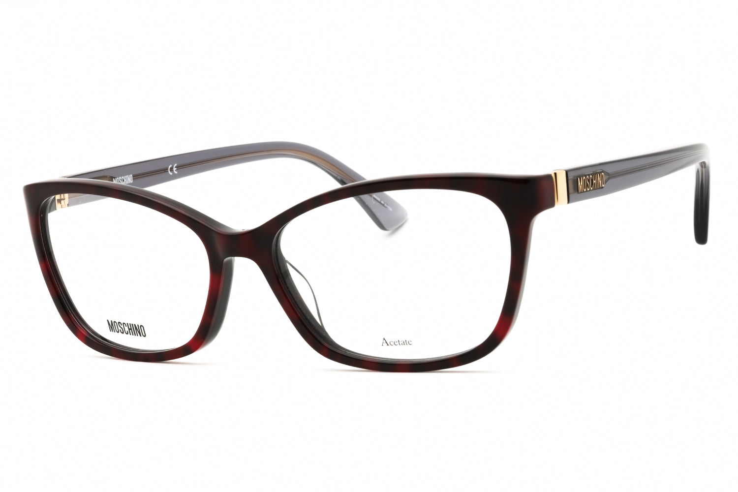 MOS558 Acetate Rectangle Eyeglasses — Brown