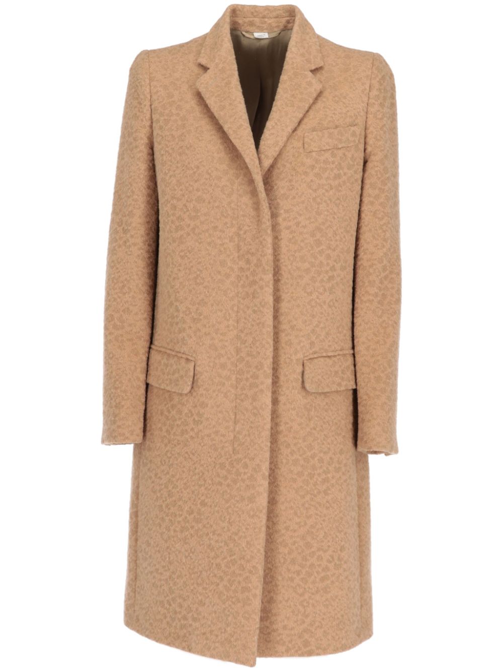 1990s leopard-pattern coat - Neutrals