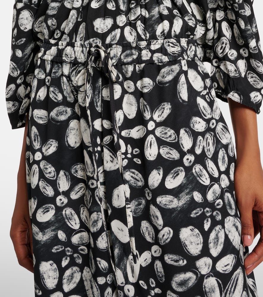 Printed wide-leg pants
