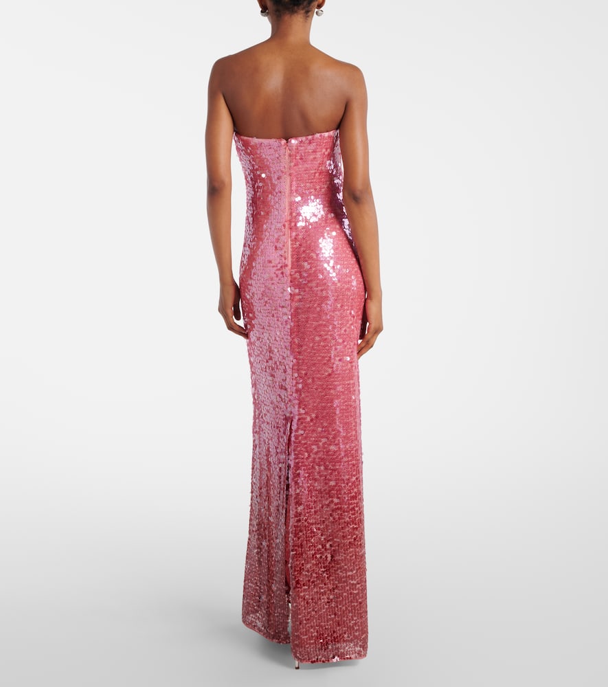 Leilani sequined strapless gown