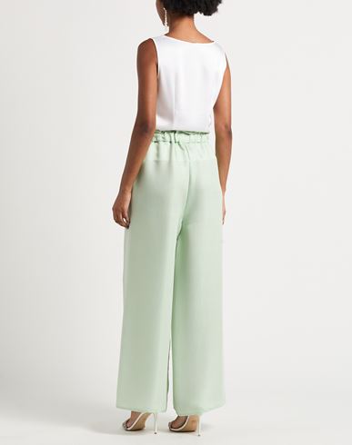 Woman Pants Light green Size L Viscose, Polyester