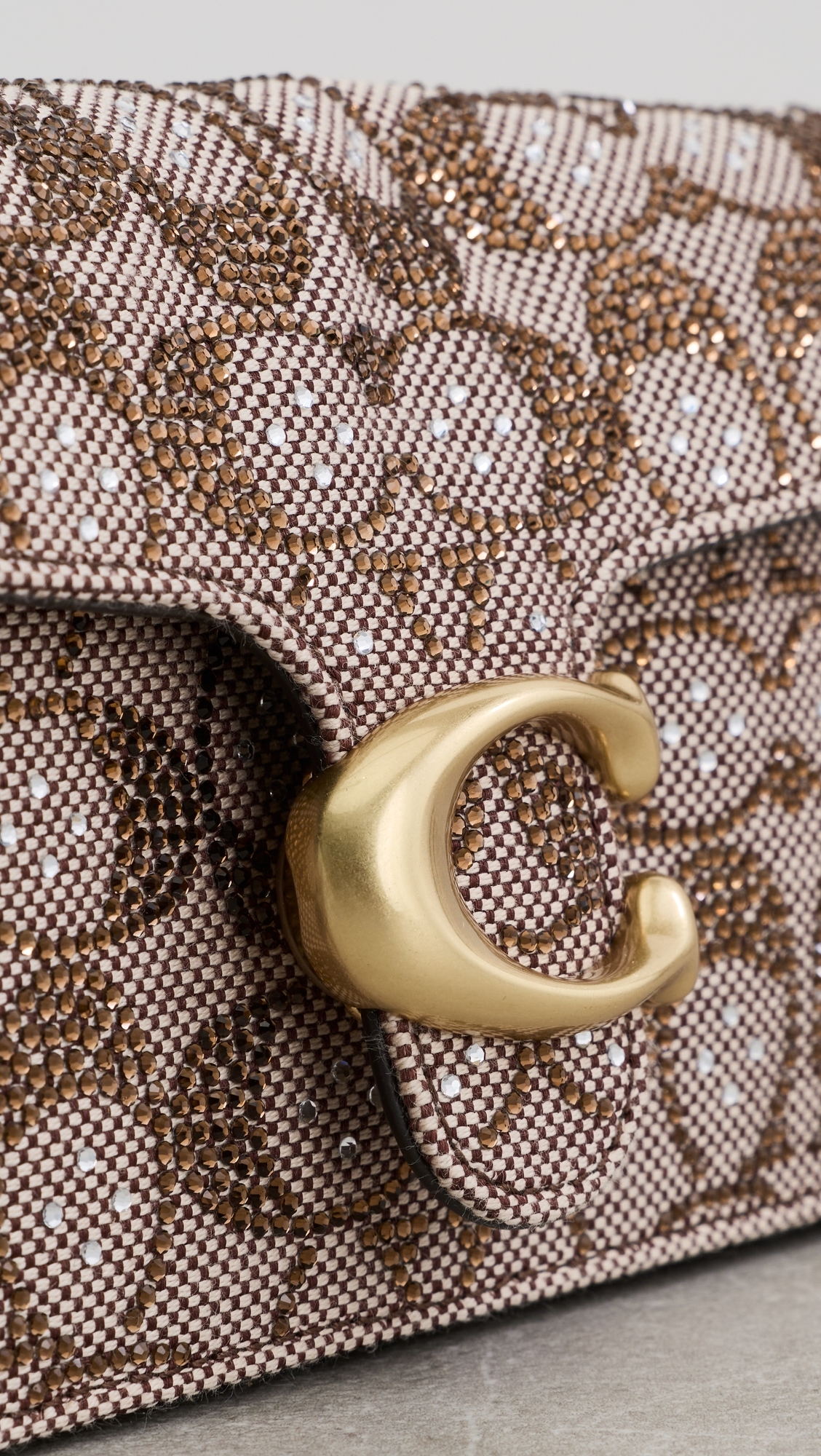 Crystal Signature Soft Tabby Shoulder Bag Mushroom One Size