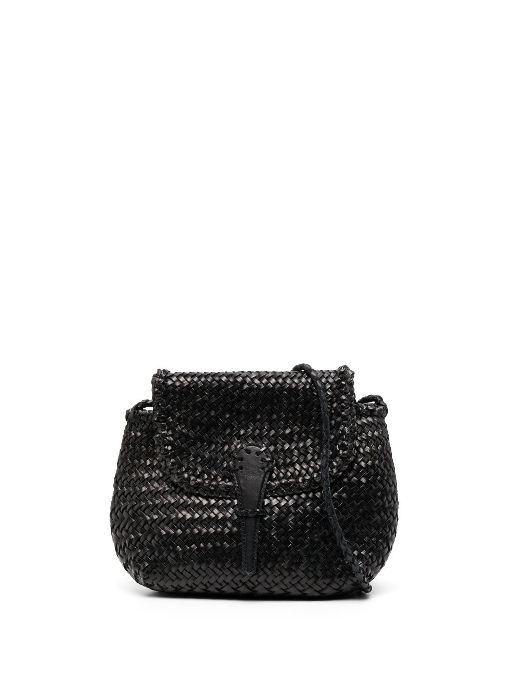 Mini City woven crossbody bag - Black