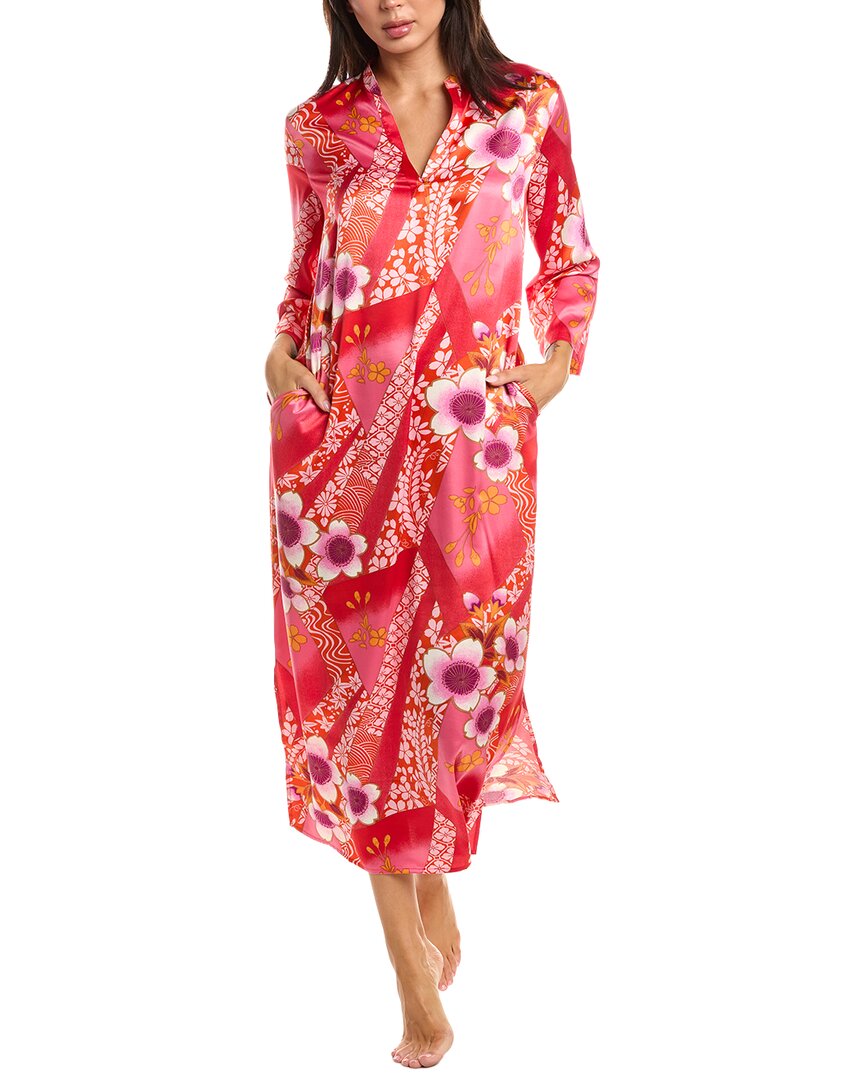 Magnolia Printed Satin Night Gown