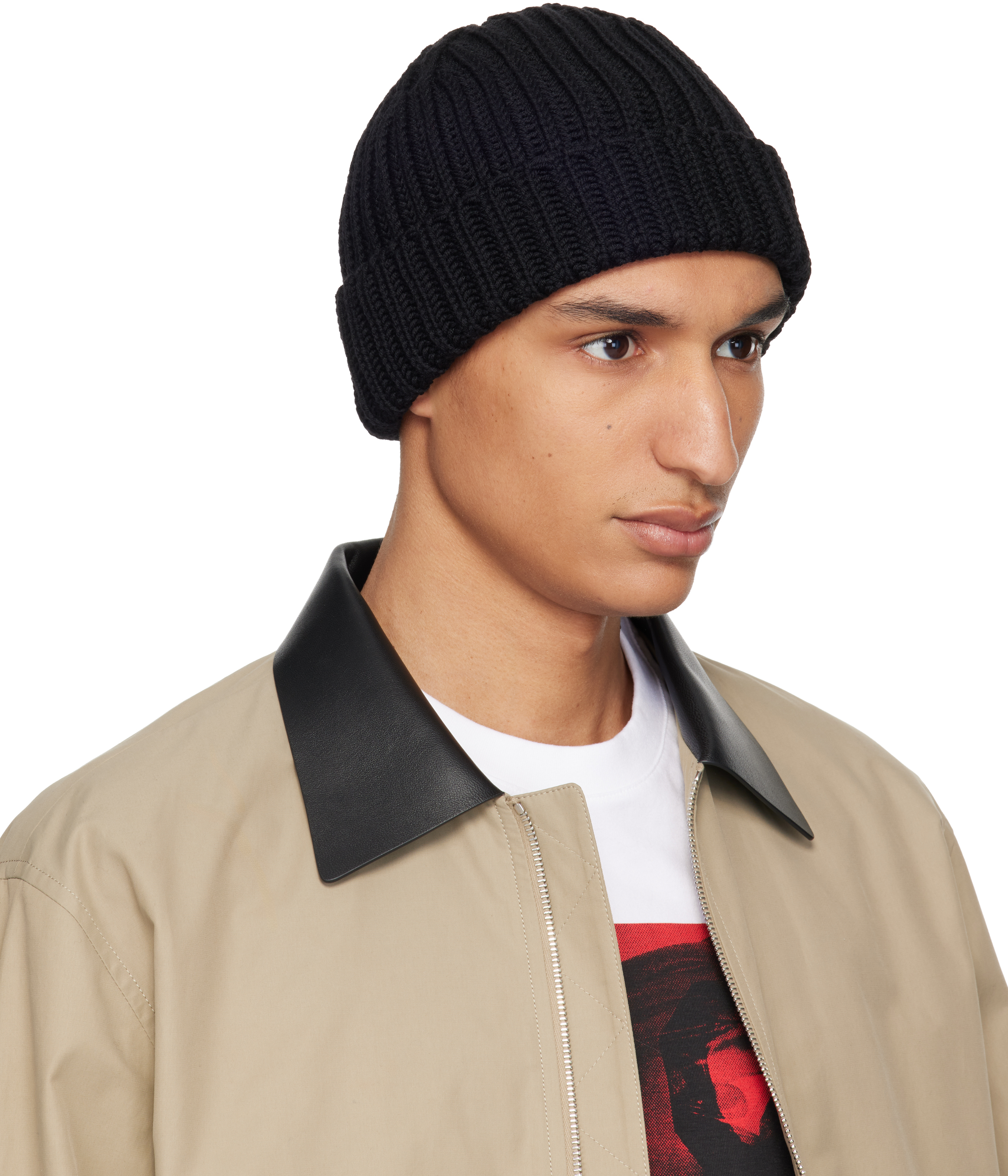Black Safety Pin Beanie