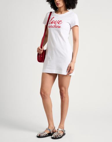 Love Moschino Woman Mini dress White Size 2 Cotton