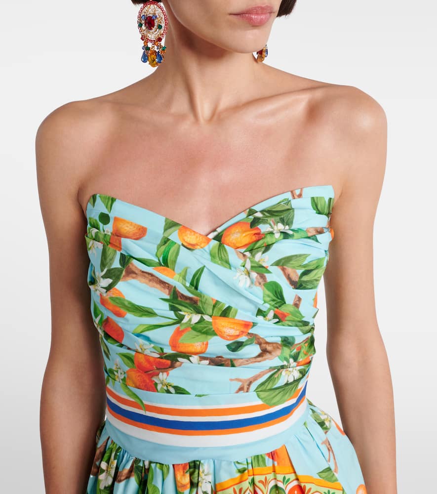 Printed cotton romper