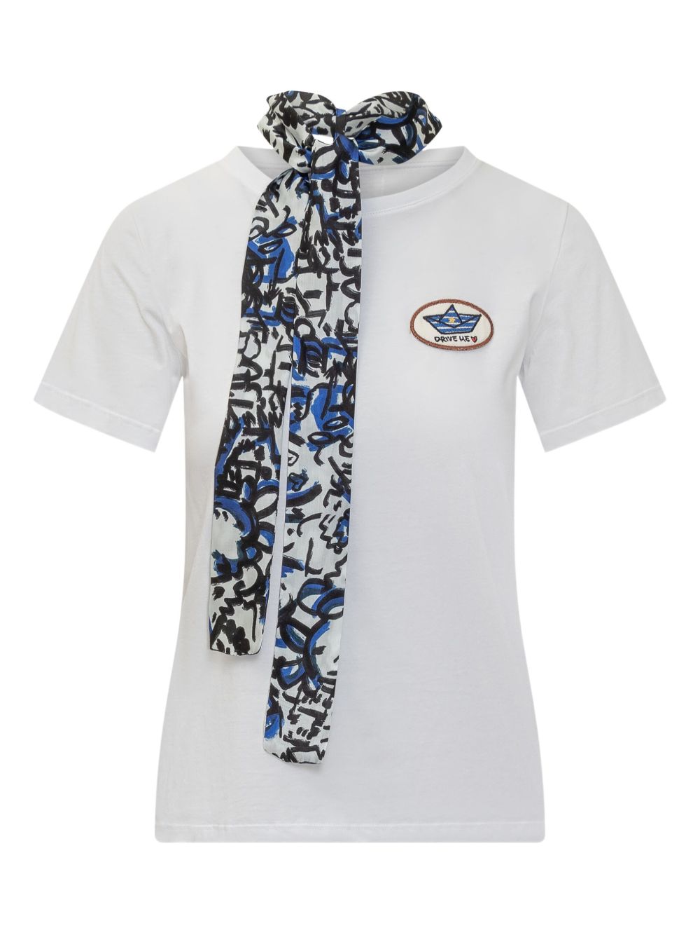Alessandro enriquez foulard-detail T-shirt - White