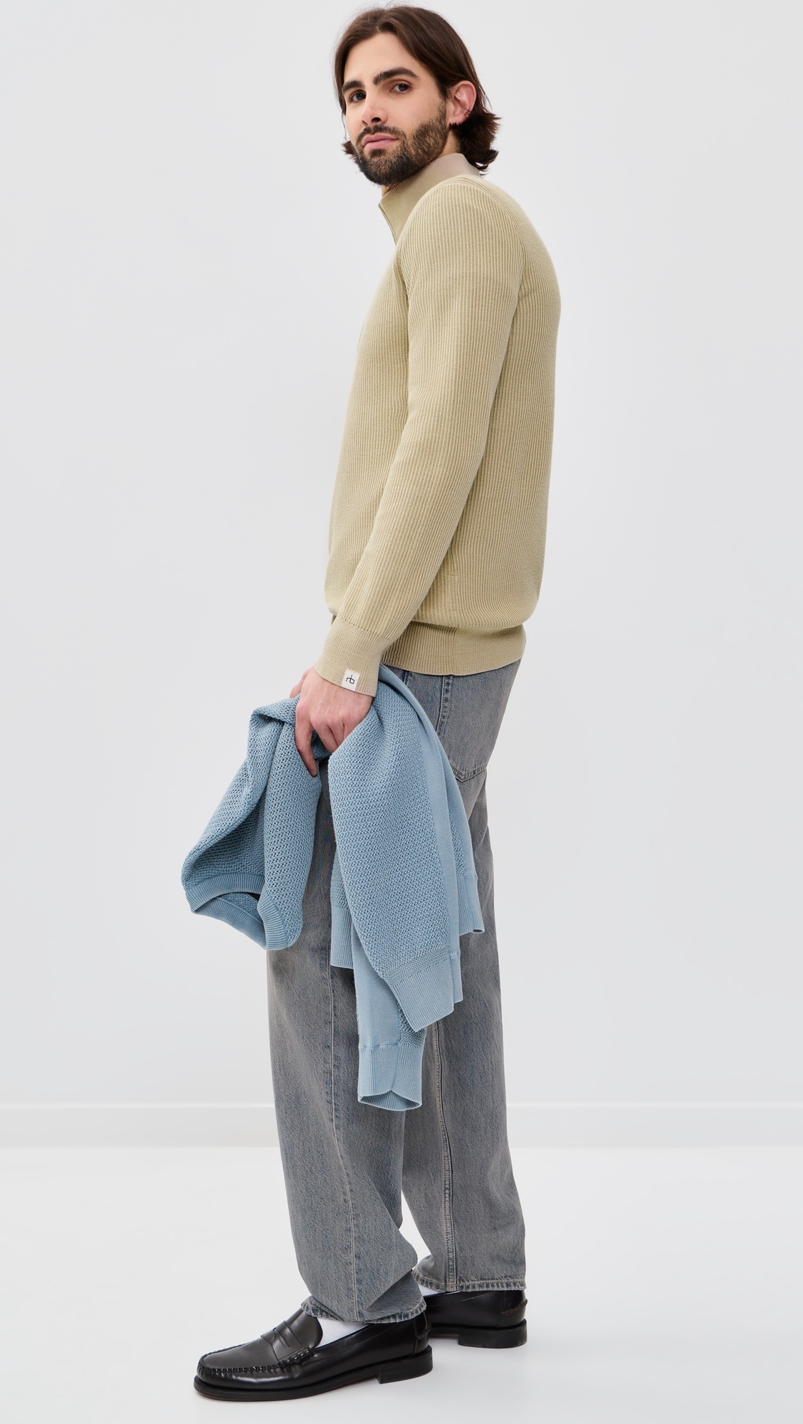 Caden Washed Quarter Zip Pullover Taupe