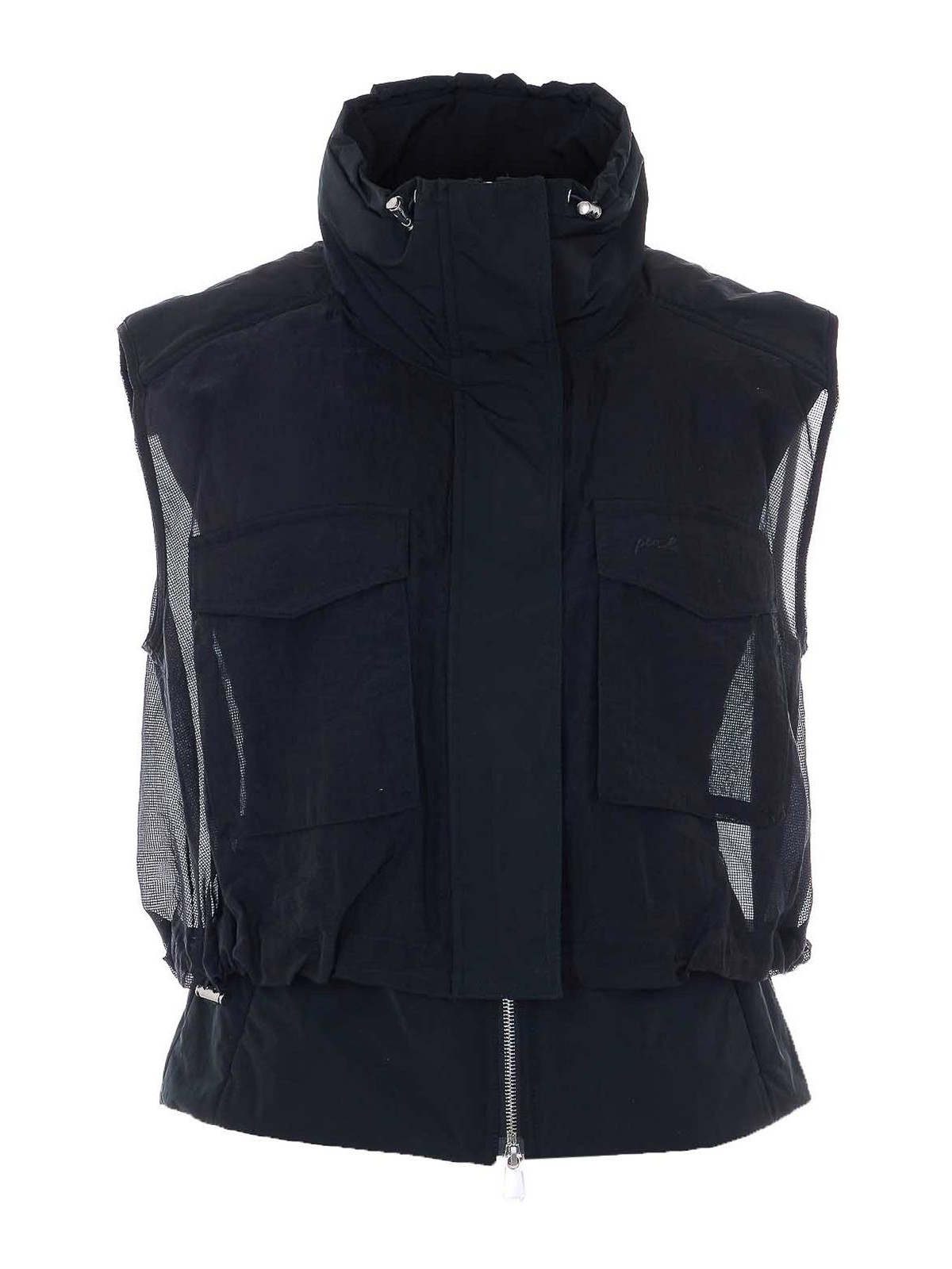 Sleeveless down jacket with drawstring - L