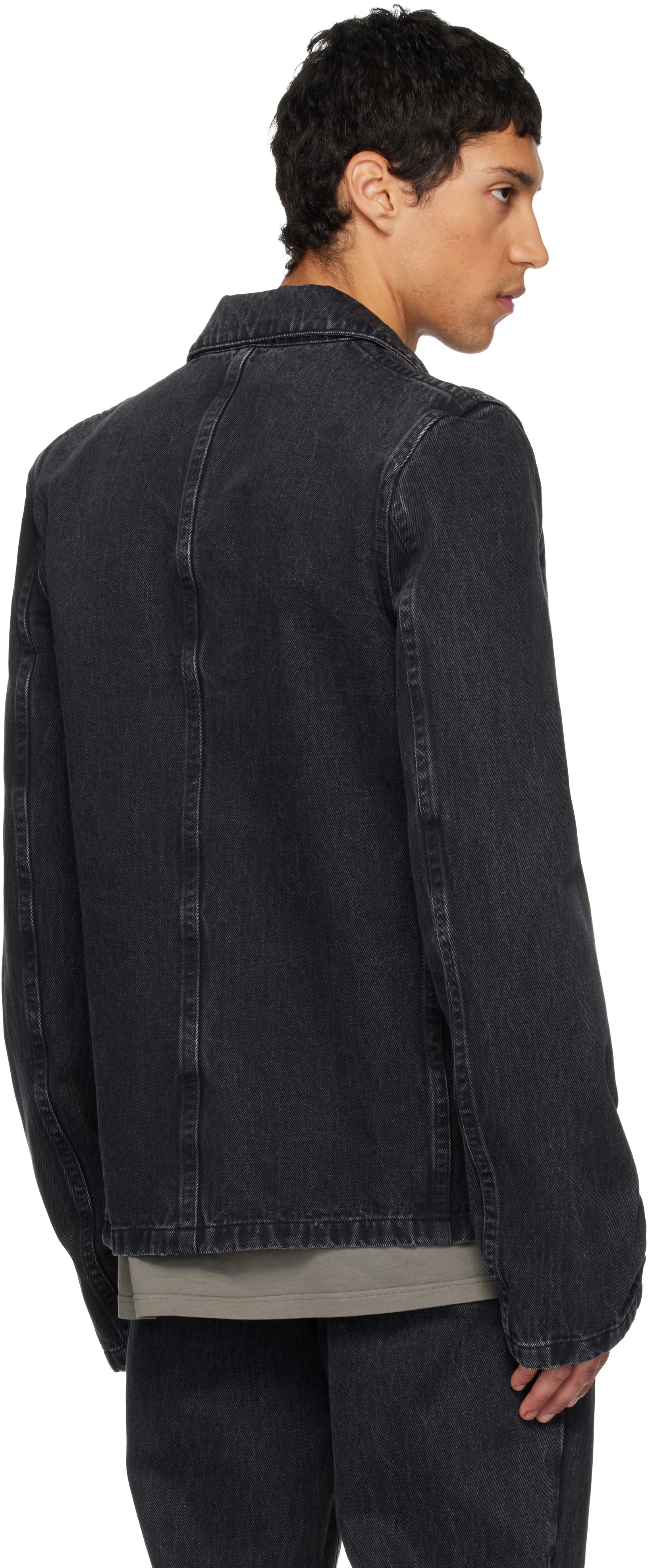 Black Faded Denim Jacket