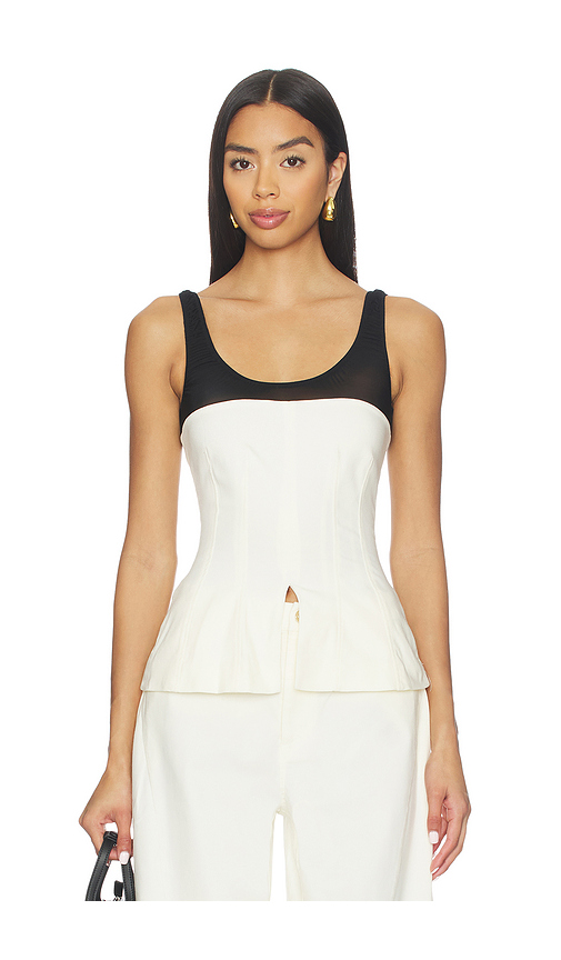 WeWoreWhat Corset Top in Black & White. - 8 also , 10, 12, 2