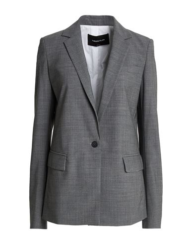 Woman Blazer Lead Size 4 Merino Wool, Polyamide