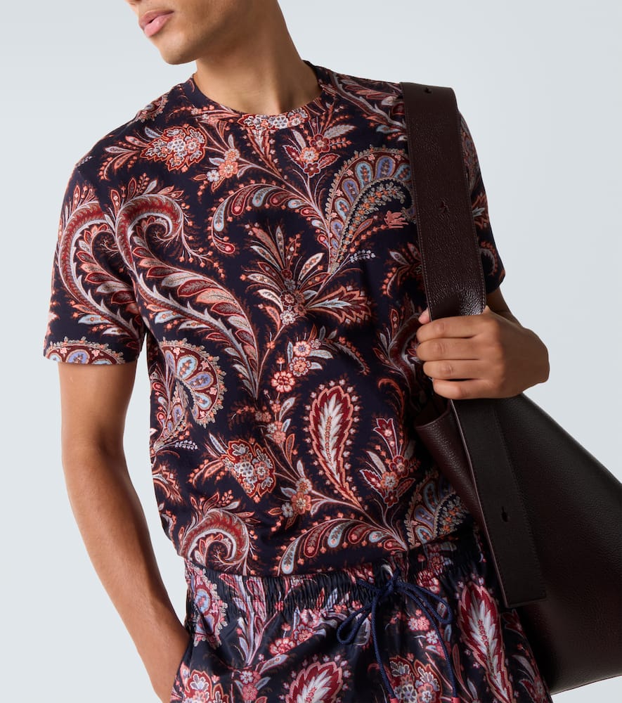 Paisley cotton jersey T-shirt