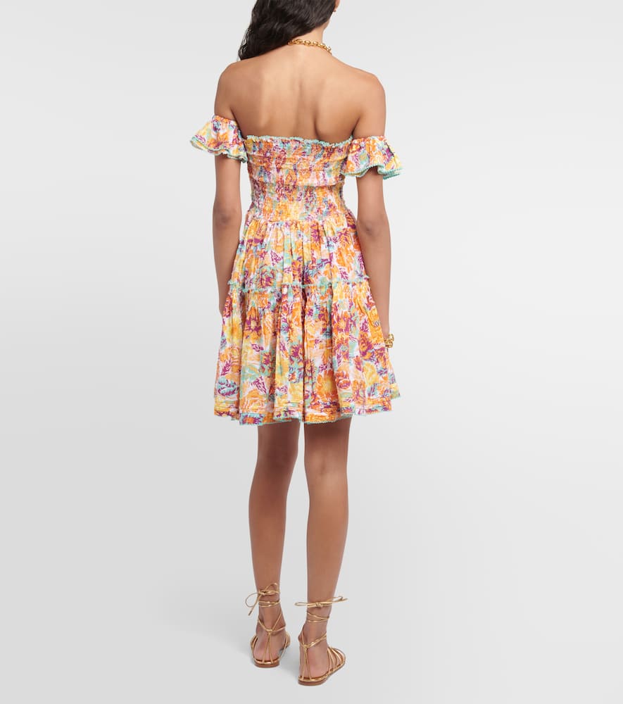 Aurora floral cotton minidress