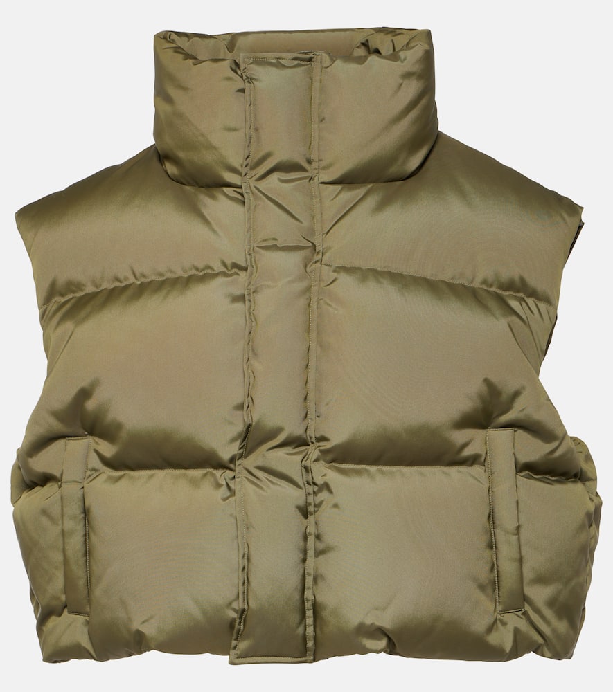 Cropped down vest