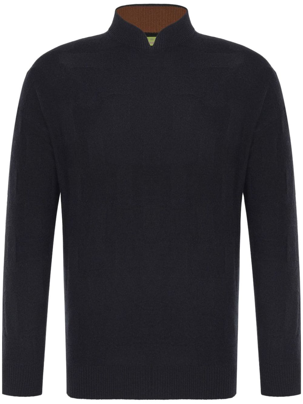 Silver Ingot jacquard jumper - Black