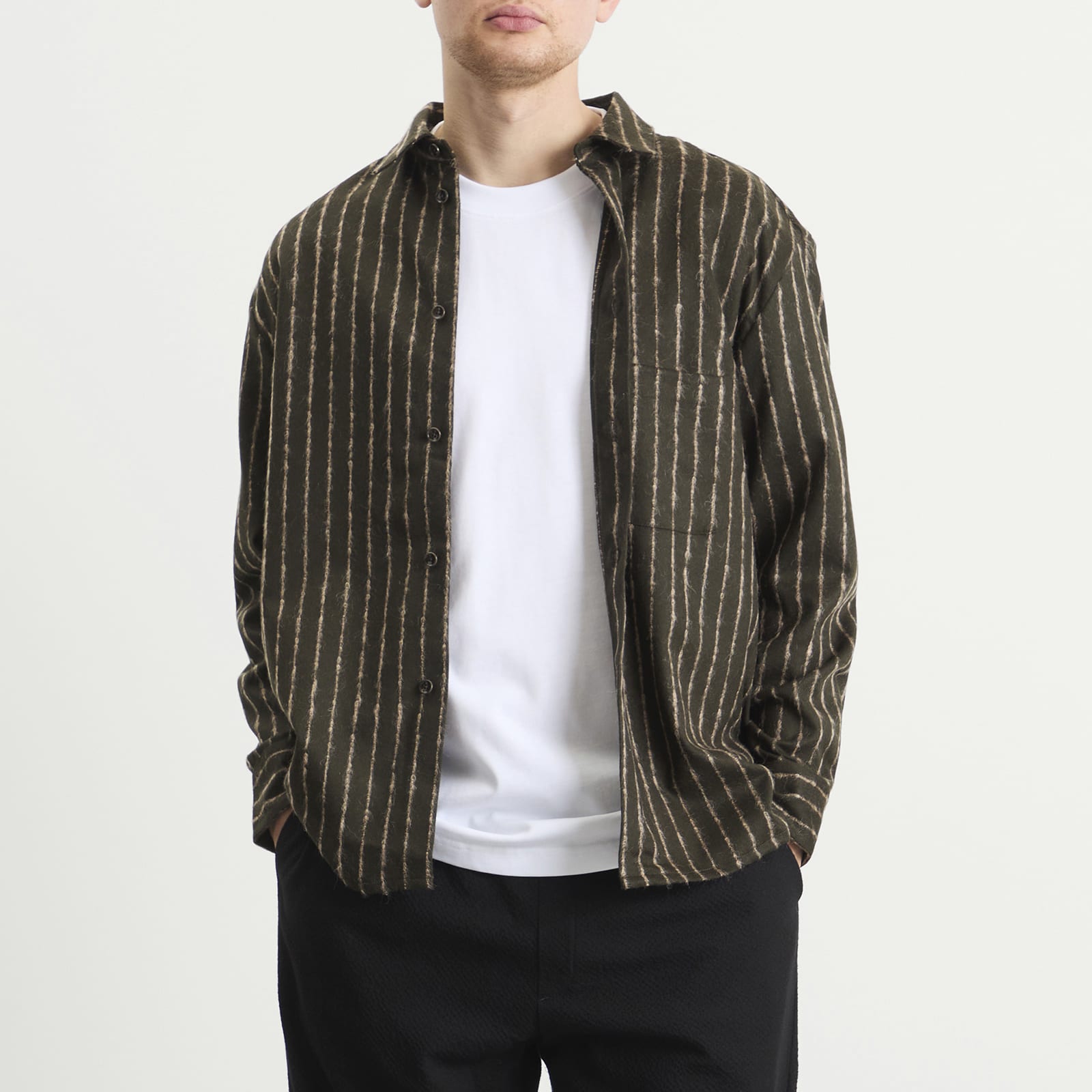 Men's Gusto Shirt Salmon Stripe
