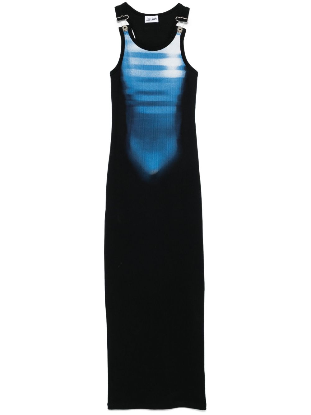 Swimsuit-print maxi dress - Black