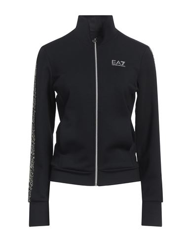 Woman Sweatshirt Black Size L Polyester, Modal, Elastane