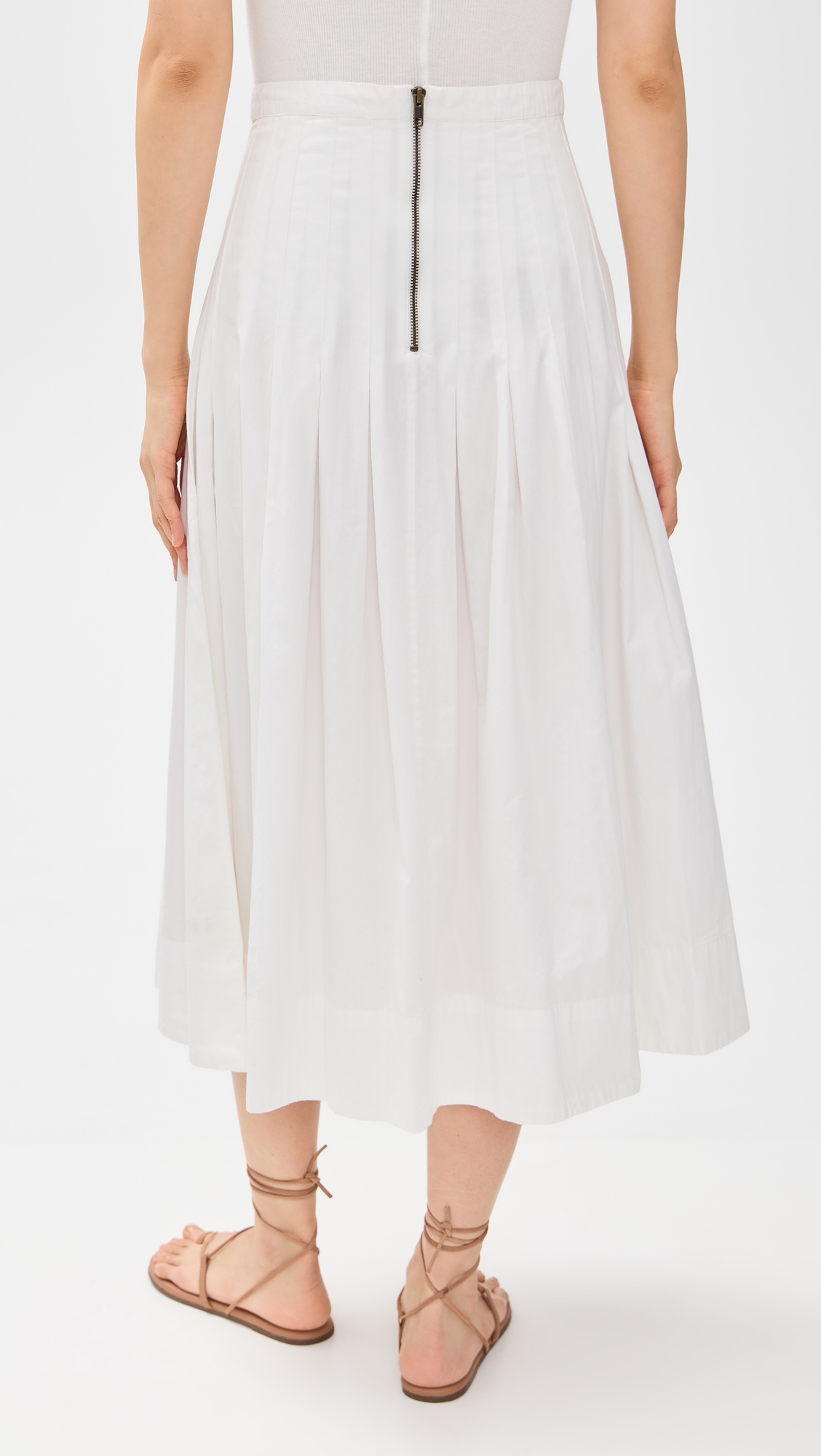 THE GREAT. The Rhythm Skirt White