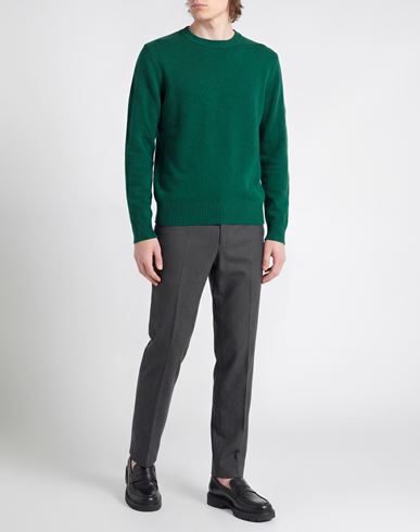 Man Sweater Green Size 40 Wool, Polyamide