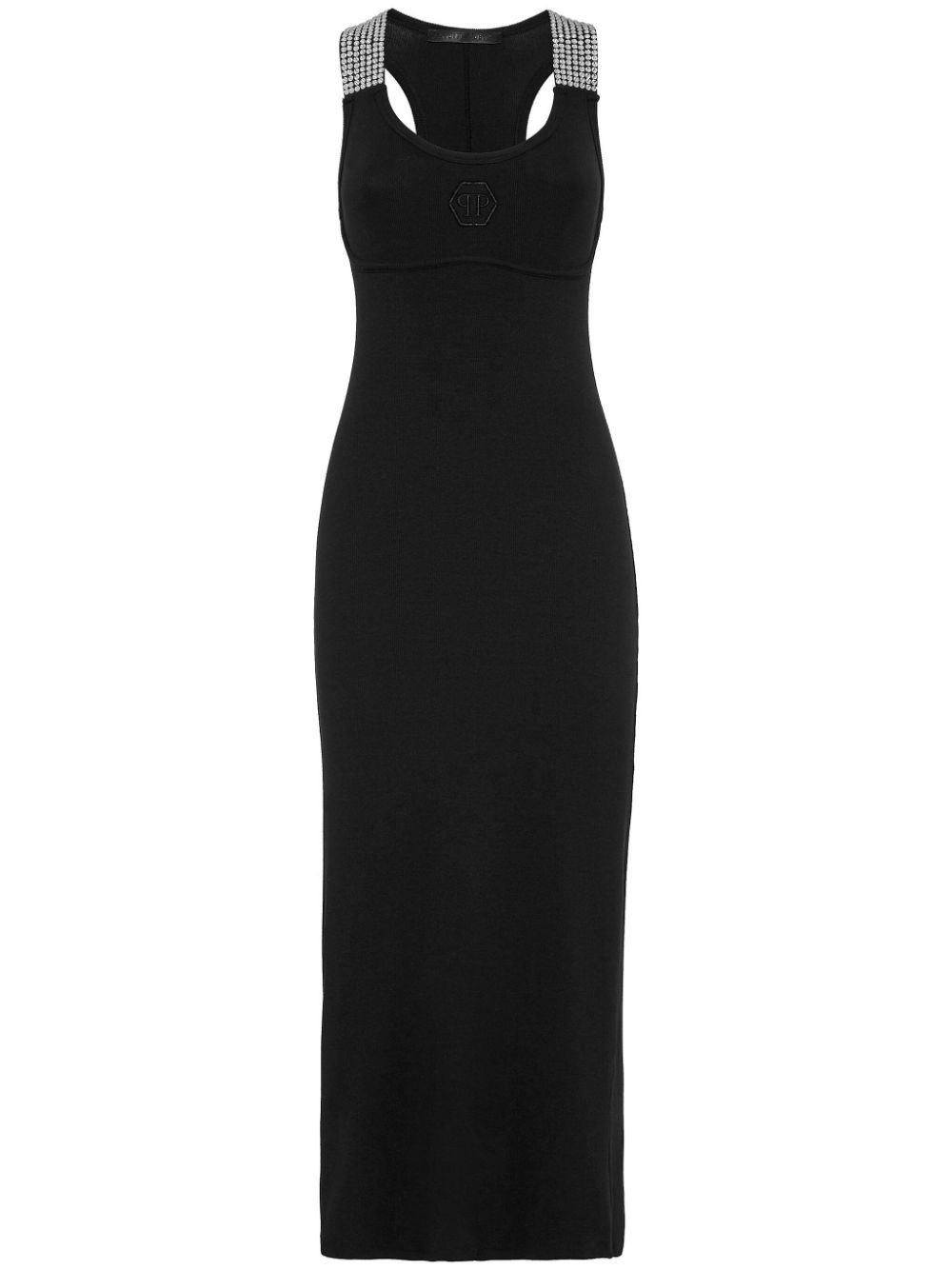 Crystal-embellished tank dress - Black