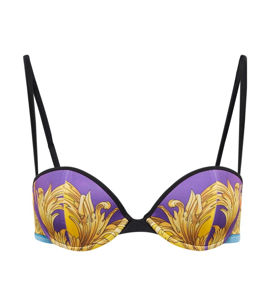 Printed balconette bikini top