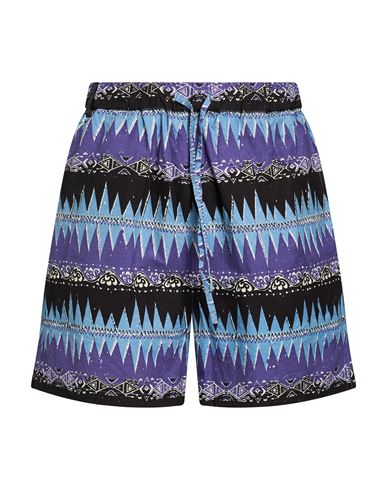 Man Shorts & Bermuda Shorts Purple Size L Cotton