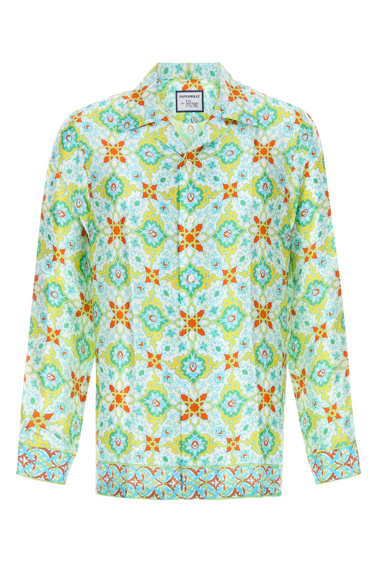 PANTAMOLLE Printed satin Gajardo shirt