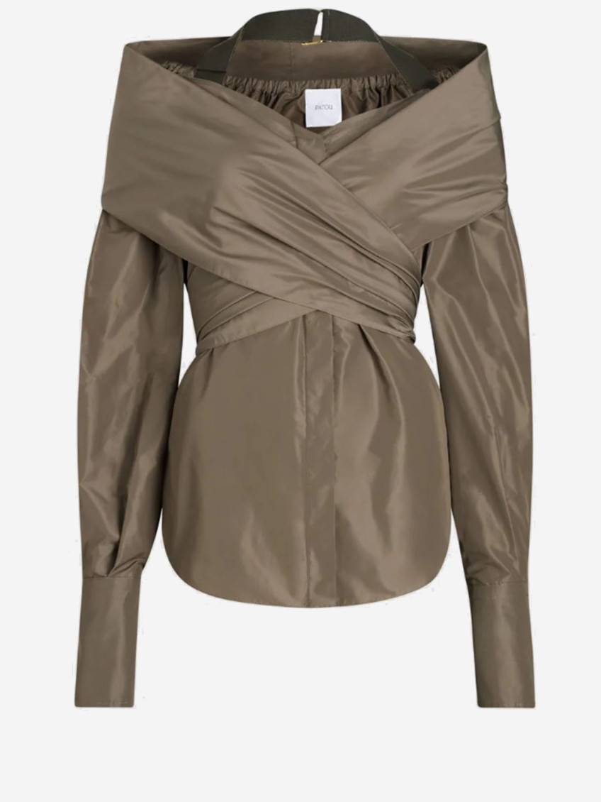 Wrap blouse - Brown