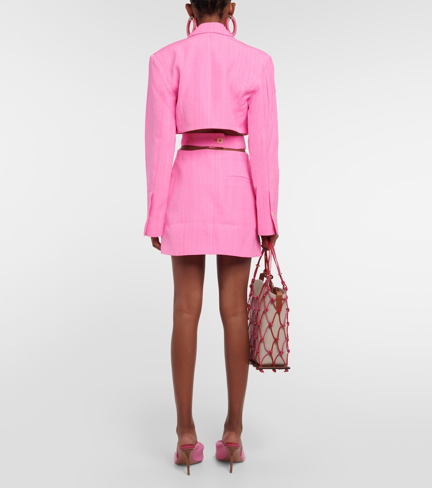 La Robe Bari cutout linen minidress