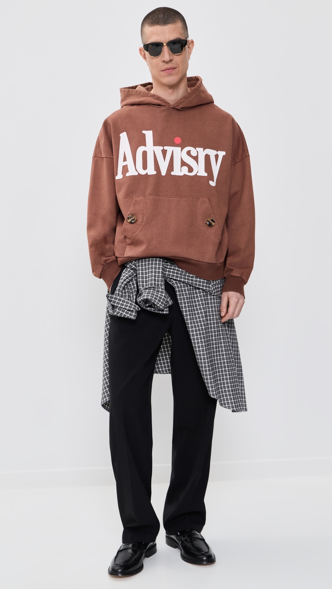Dot Logo Hoodie Brown