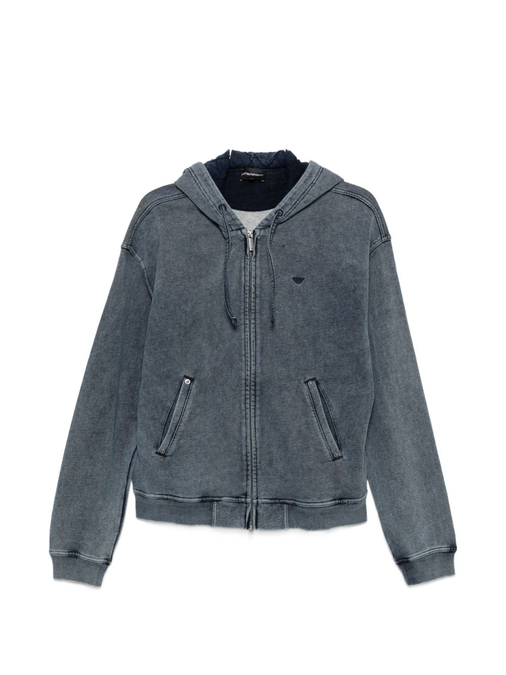 Cotton-Blend Hoodie Hoodie — Gray